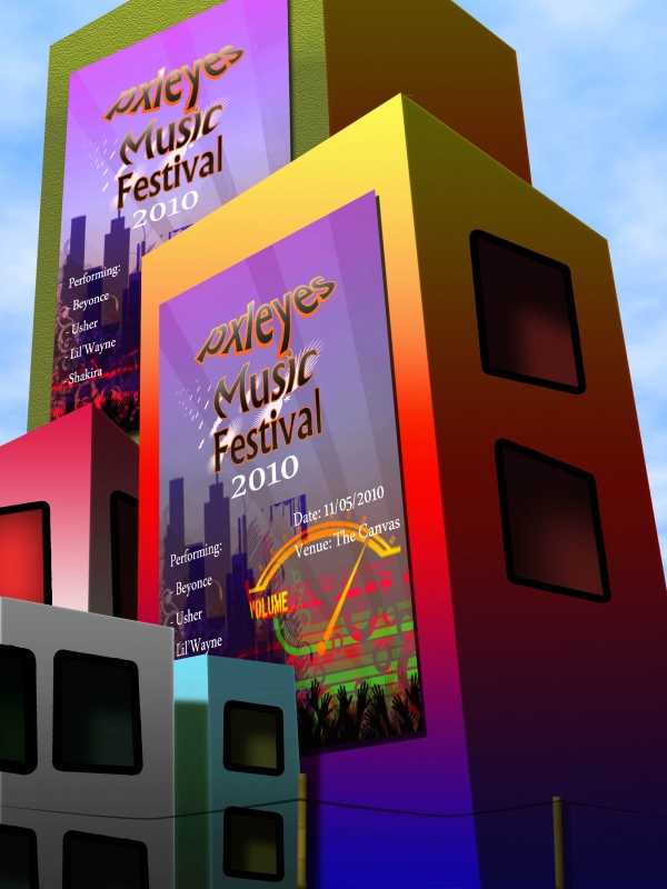 Creation of Pxleyes music fest: Step 8